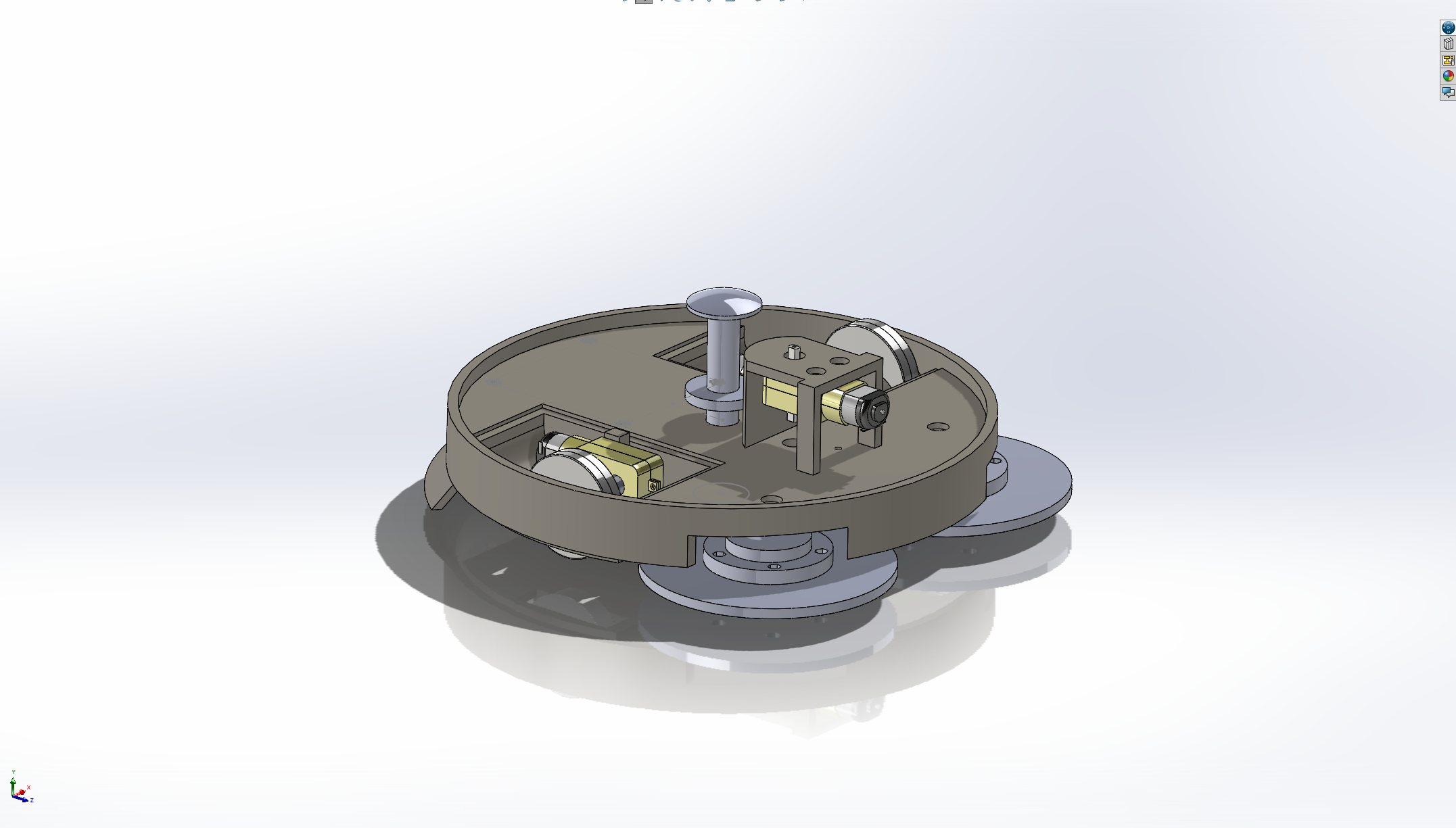CAD render of the whiteboard cleaning robot